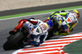 Rossi (vorne) und Lorenzo sorgten für Unterhaltung