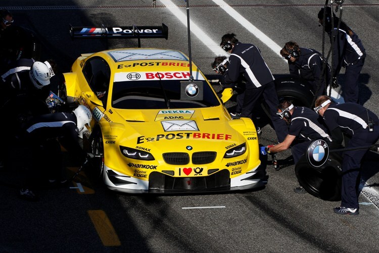 Auch BMW hat seinen «Gelben»: Boxenstopp in Estoril