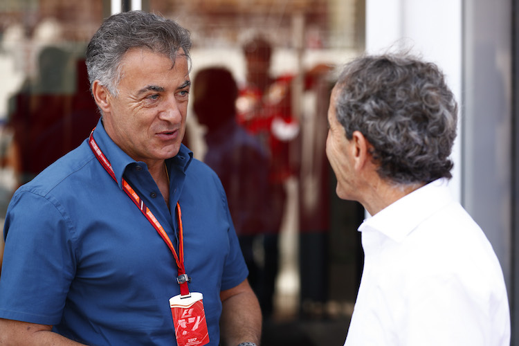 Jean Alesi mit Alain Prost