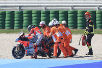 Jorge Lorenzo nach seinen Sturz im MotoGP-Rennen von Misano