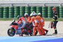 Jorge Lorenzo nach seinen Sturz im MotoGP-Rennen von Misano