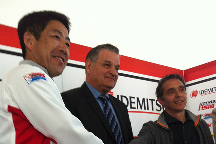 Tady Okada, Max Roustan, Alain Bronec (v.l.)