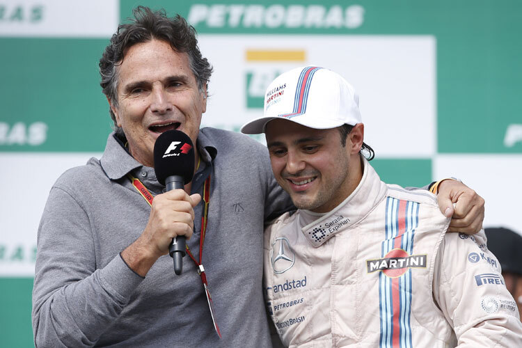 Felipe Massa mit seinem großen Landsmann Nelson Piquet