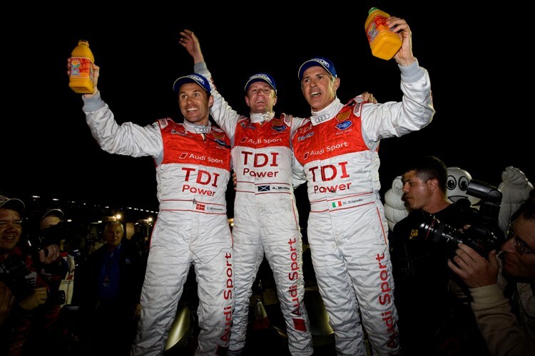 In Spa wieder vereint: (v.l.) Kristensen, McNish, Capello