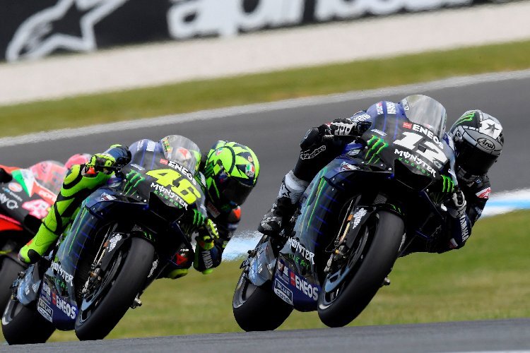 Die Yamaha-Stars Valentino Rossi und Maverick Vinales