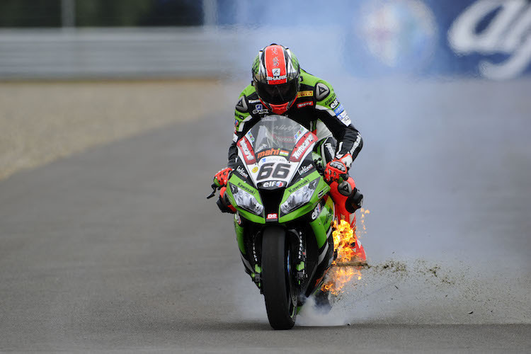 Der Motorschaden von Tom Sykes in Moskau 2013 war legendär