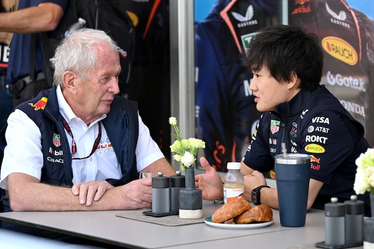 Helmut Marko und Yuki Tsunoda