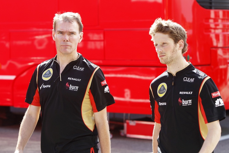 Lotus-Techniker Alan Permane und Romain Grosjean: Verhandlungen mit Ferrari?