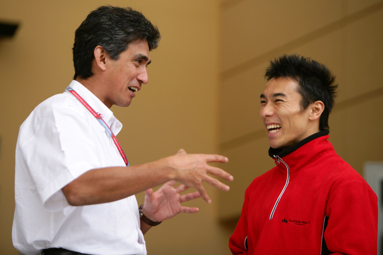 Teamchef Aguri Suzuki mit seinem Piloten Takuma Sato