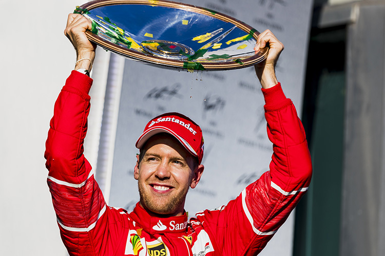 Sebastian Vettel nach seinem Australien-Sieg 2017
