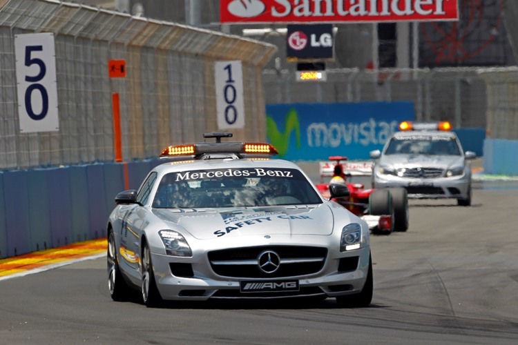 Das Safetycar sorgte noch nach dem Rennen für Trubel