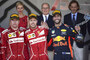 Kimi Räikkönen, Sebastian Vettel und Daniel Ricciardo in Monaco 2017