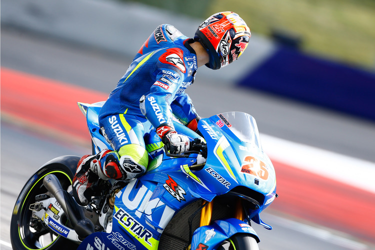 Maverick Viñales beim Spielberg-Test auf der Suzuki: Schon ein Podestplatz in Le Mans