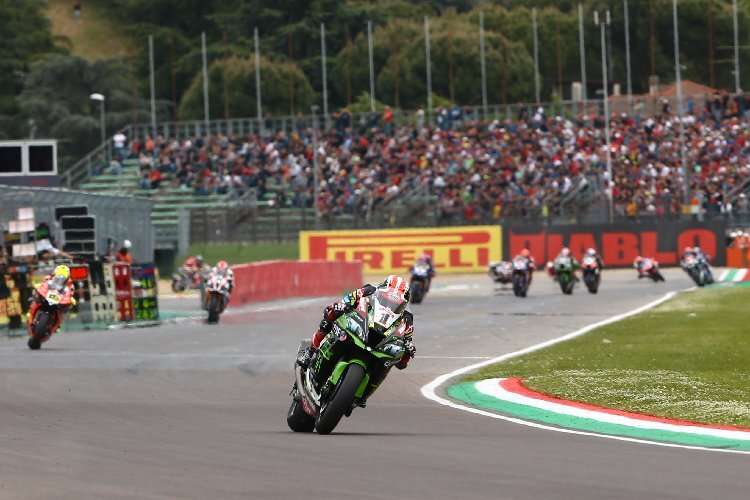 Jonathan Rea besiegte in Imola 2019 erstmals den bis dahin dominierenden Alvaro Bautista