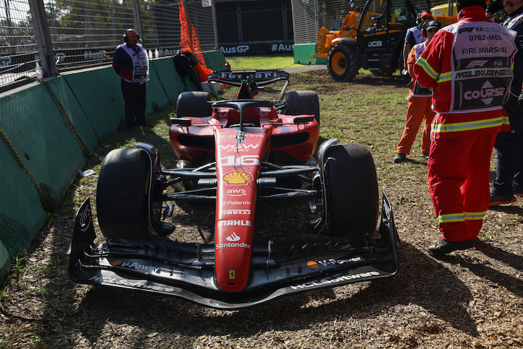 Für Charles Leclerc endete das Rennen in Melbourne schon in der ersten Runde 