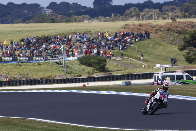 Jorge Lorenzo kämpft mit dem Wind