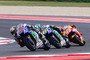 Jorge Lorenzo vor Valentino Rossi und Marc Márquez