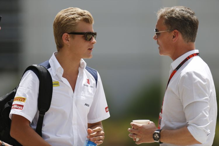 Marcus Ericsson und David Coulthard