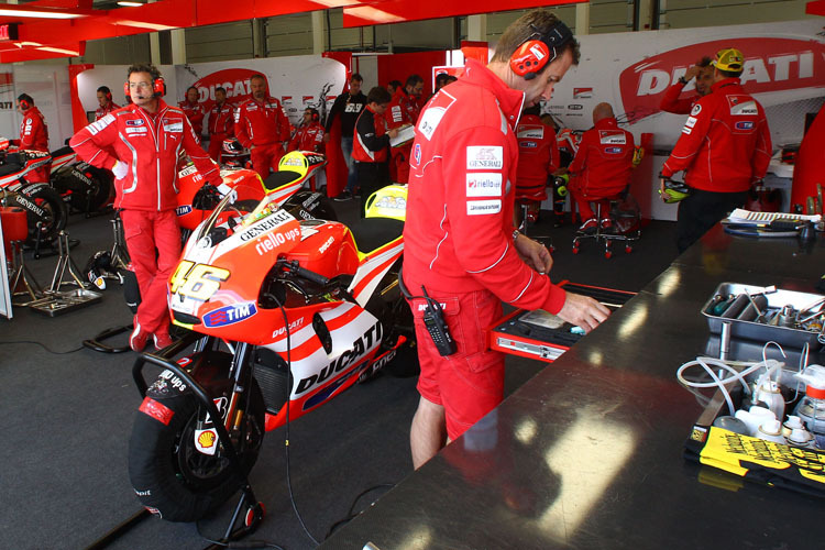 In der Ducati-Box wird nach Lösungen gesucht