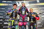 Die drei besten Speedway-Fahrerinnen (v.l.): Celina Liebmann, Hannah Grunwald und Jenny Apfelbeck