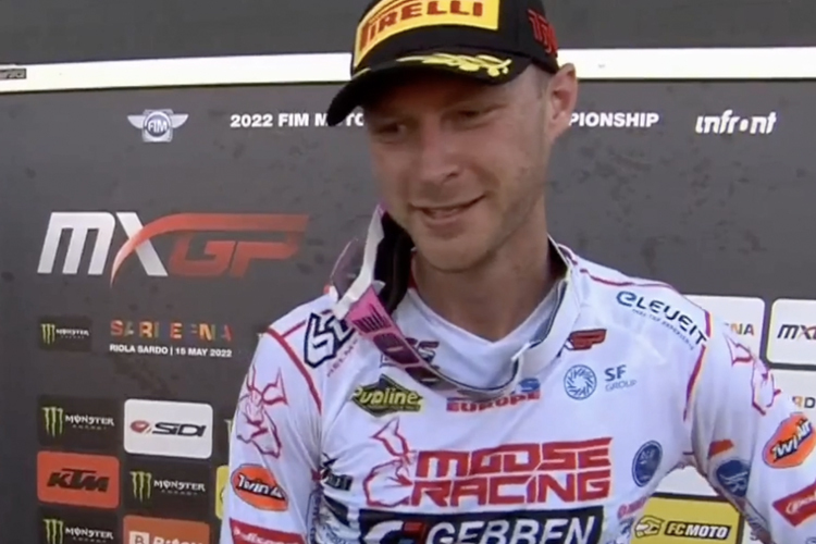 Calvin Vlaanderen nach seinem ersten Grand-Prix-Sieg