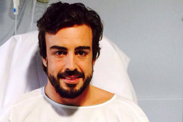 Fernando Alonso grüsst aus dem Krankenhaus