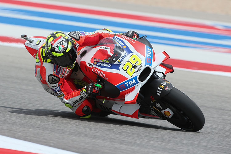 Ducati-Pilot Andrea Iannone auf dem Circuit of the Americas