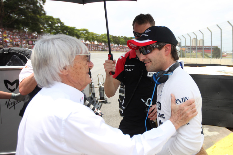 Glock, Bernie Ecclestone beim Finale in Brasilien