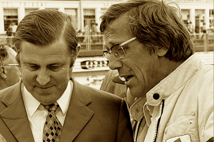Georg Heinz Hommen und sein Sportleiter Rolf Schmidt 1974, beide leben leider nicht mehr