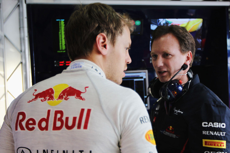 Sebastian Vettel und Christian Horner