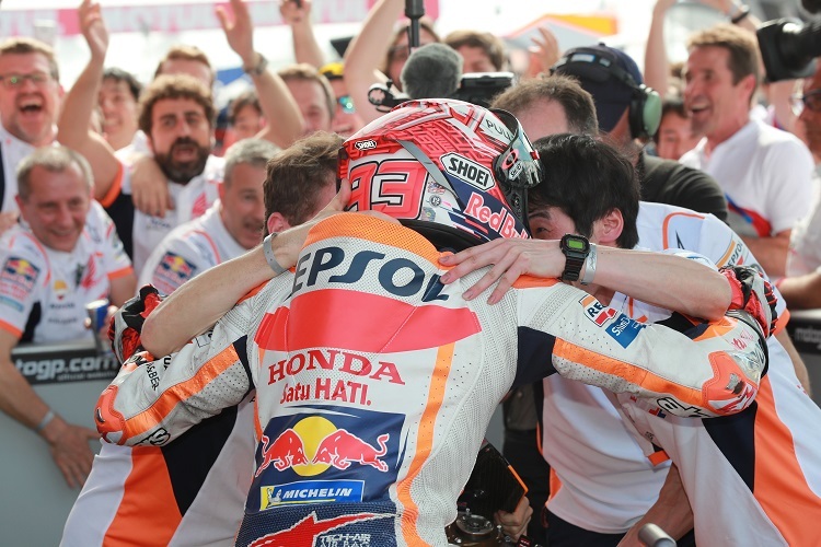 Marc Márquez und seine Honda-Crew hatten Grund zum Jubeln