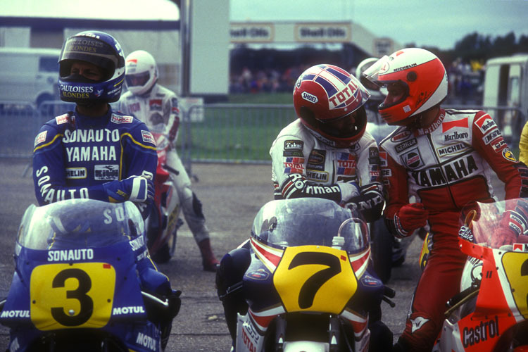 Ein Bild vergangener Tage: Sarron, Roche und Lawson 1986 (v.l.)