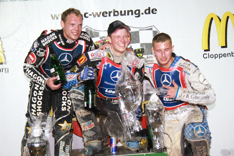 Tobias Kroner (Mitte) will sein Heimrennen gewinnen