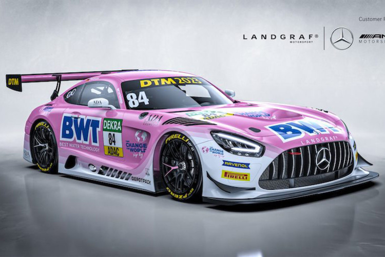 Der Mercedes-AMG GT3 von Jusuf Owega erstrahlt im BWT-Design