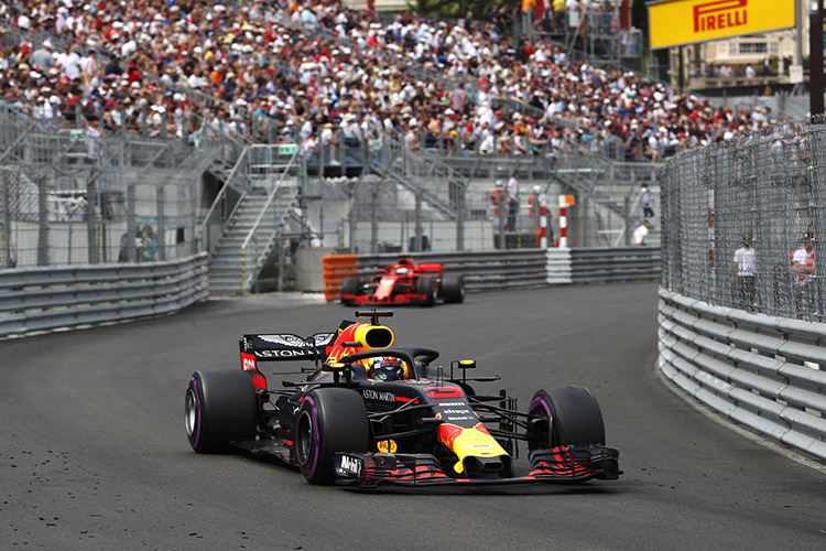 Monaco 2018: Daniel Ricciardo vor Sebastian Vettel