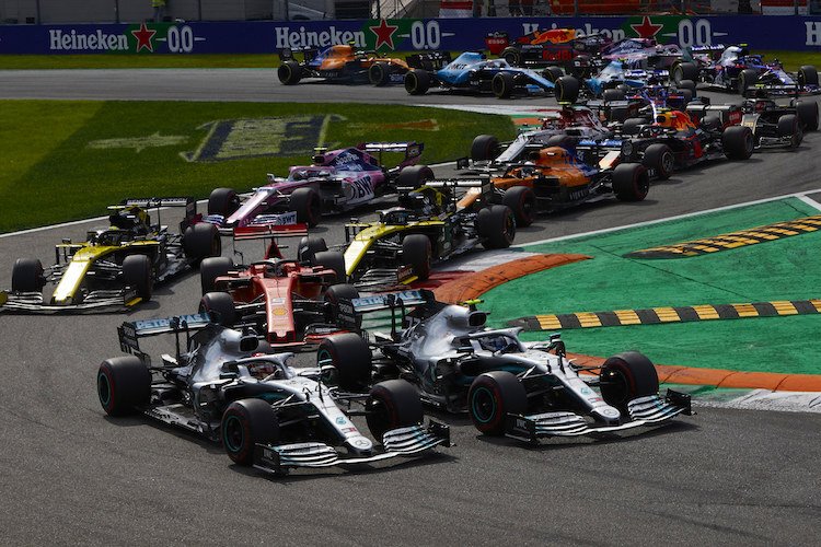 Nach dem Start zum Italien-GP 2019 in Monza