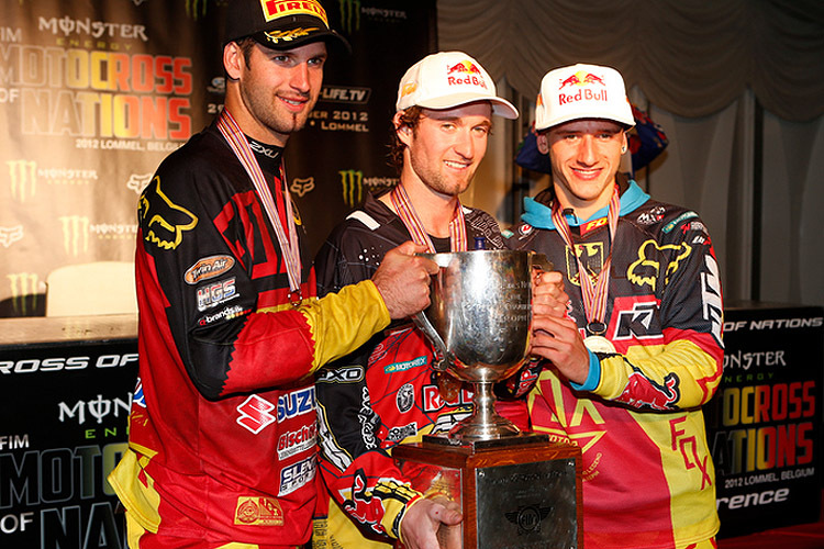 Marcus Schiffer, Max Nagl und Ken Roczen sind Weltmeister