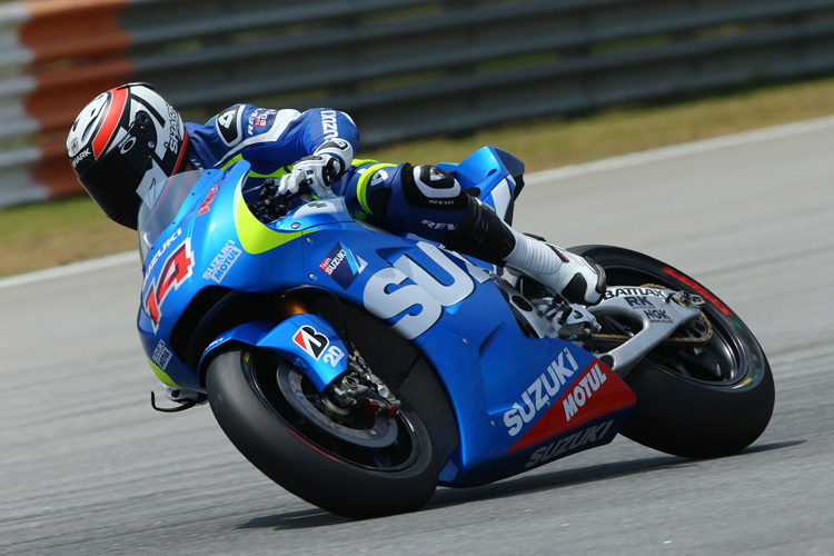 Randy de Puniet auf der Suzuki-V4-MotoGP-Maschine