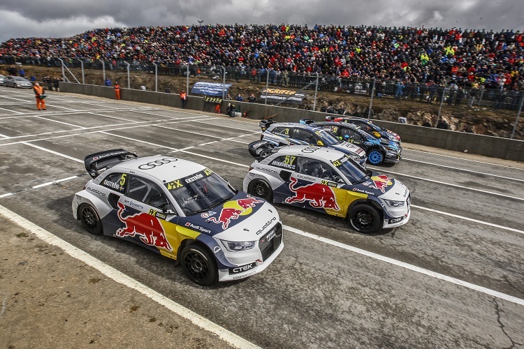 Saisonauftakt in Portugal, die beiden Audi S1 EKS RX beim Start