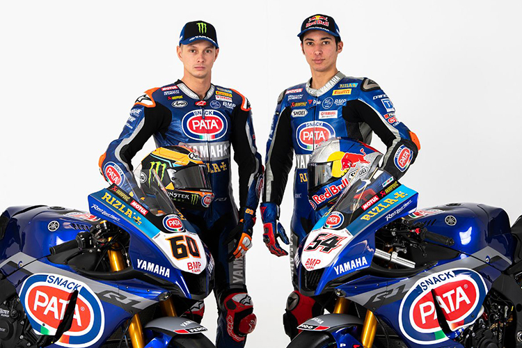 Yamaha machte den Anfang: Michael van der Mark (li.) und Toprak Razgatlioglu