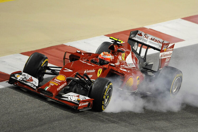 Kimi Räikkönen kommt mit dem Ferrari noch nicht ganz zurecht