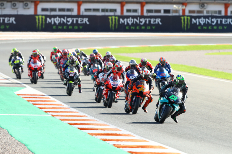 Das MotoGP-Feld in Valencia