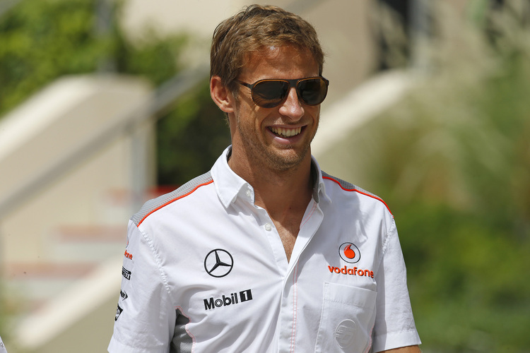 Jenson Button ist gut gelaunt