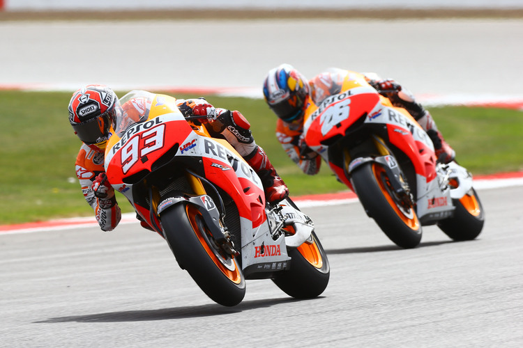 Die Repsol-Honda-Piloten Marc Márquez und Dani Pedrosa trugen maßgeblich zum 63. Konstrukteurstitel bei