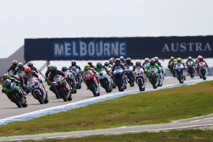 So viele Bikes sehen wir 2014 nicht in der Supersport-WM