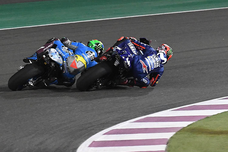 Katar-GP: Maverick Viñales kämpfte anfangs gegen Morbidelli (links)