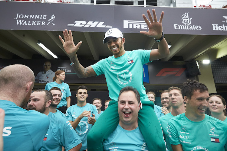 Lewis Hamilton sicherte sich in Brasilien den Sieg und seinem Team den WM-Titel