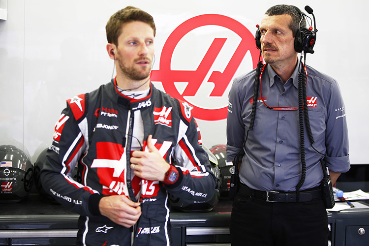 Romain Grosjean und Günther Steiner