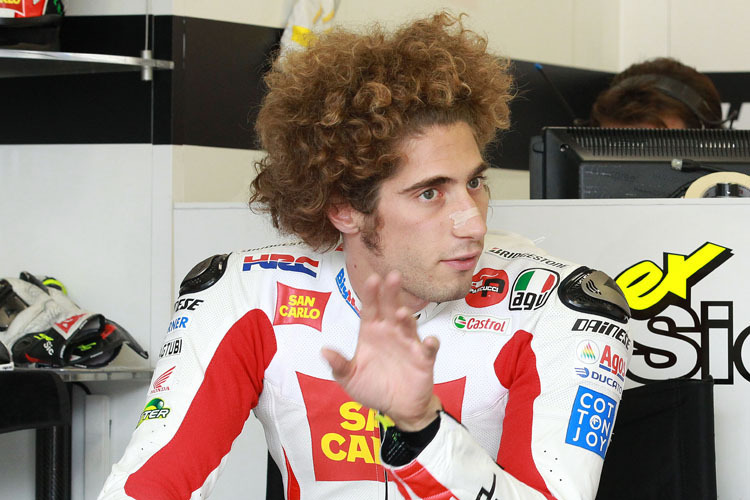 Simoncelli testete die Honda RC 213 V