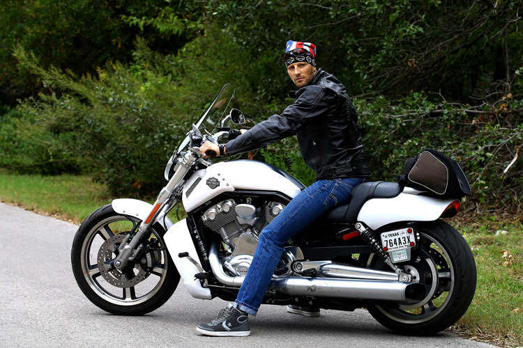 Seine wilde Seite lebt Romain Grosjean normalerweise auf der Harley aus